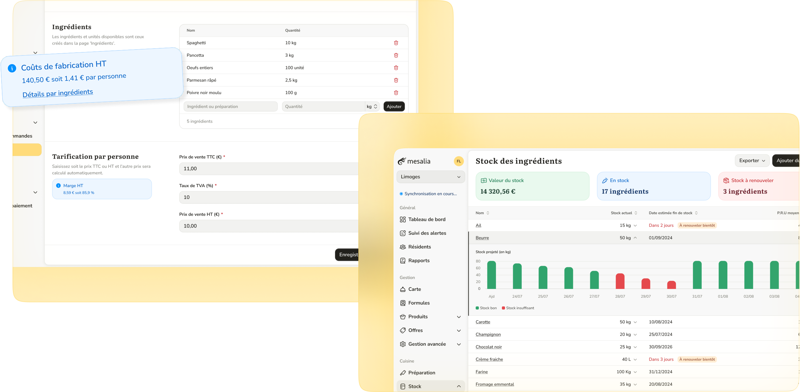 Suivi des recettes et des stocks dans le logiciel de gestion